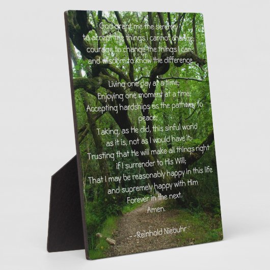 Serenity Prayer Fotoplatte (Seite)