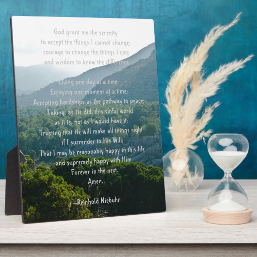 Serenity Prayer Fotoplatte (Seite)