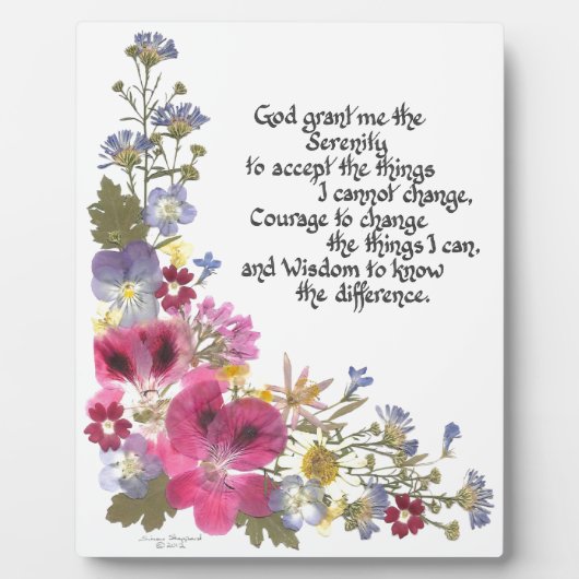 Serenity Prayer Fotoplatte (Vorderseite)