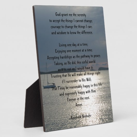 Serenity Prayer Fotoplatte (Seite)