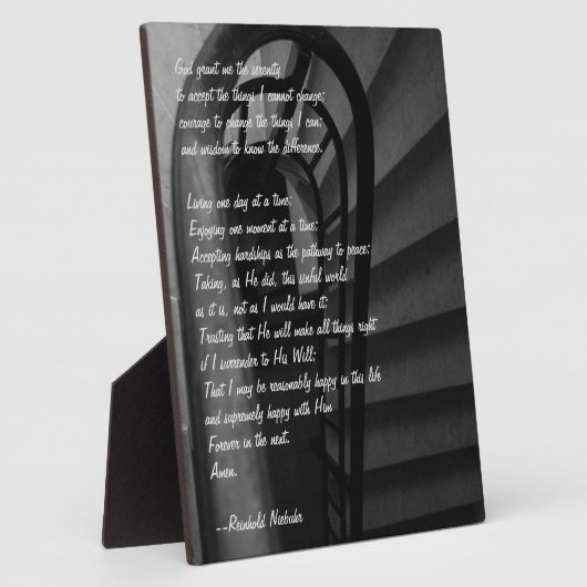 Serenity Prayer Fotoplatte (Seite)