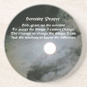 Serenity Prayer Full Moon Inspiration Untersetzer
