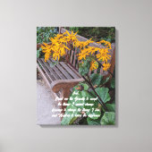 Serenity Prayer Garten Banca del Gottardo Leinwanddruck (Vorderseite)