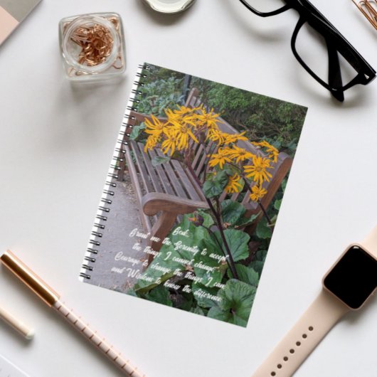 Serenity Prayer Garten Banca del Gottardo Notizblock