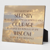 Serenity Prayer Glowing Sky Fotoplatte (Seite)