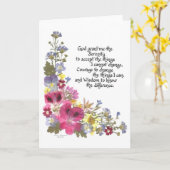 Serenity Prayer Karte (Gelbe Blume)