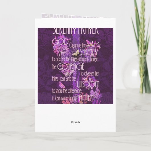 Serenity Prayer Karte (Rückseite)
