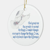 Serenity Prayer Keramik Ornament (Links)