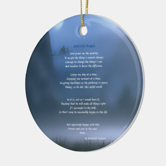 Serenity Prayer Keramik Ornament (Links)