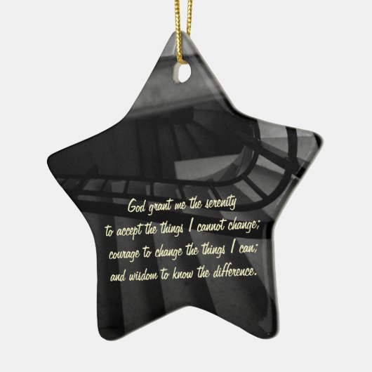 Serenity Prayer Keramikornament (Links)