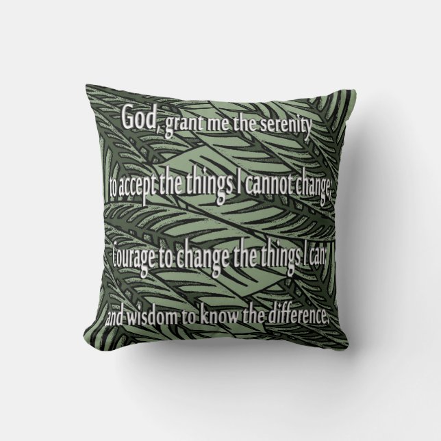 Serenity Prayer Kissen (Vorderseite)