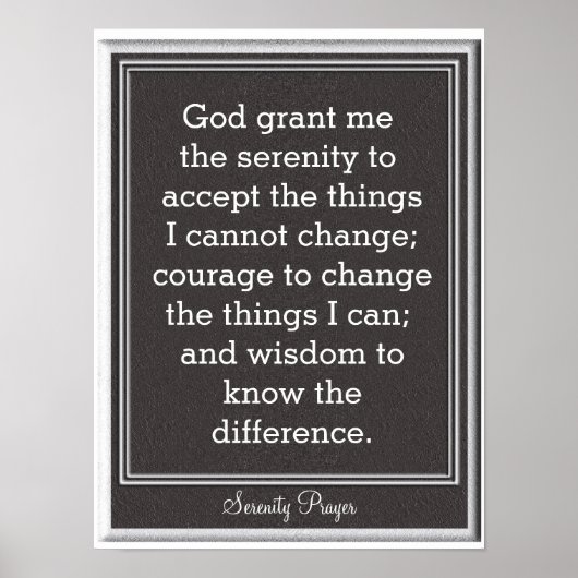 Serenity Prayer - Kunstposter Poster (Vorne)