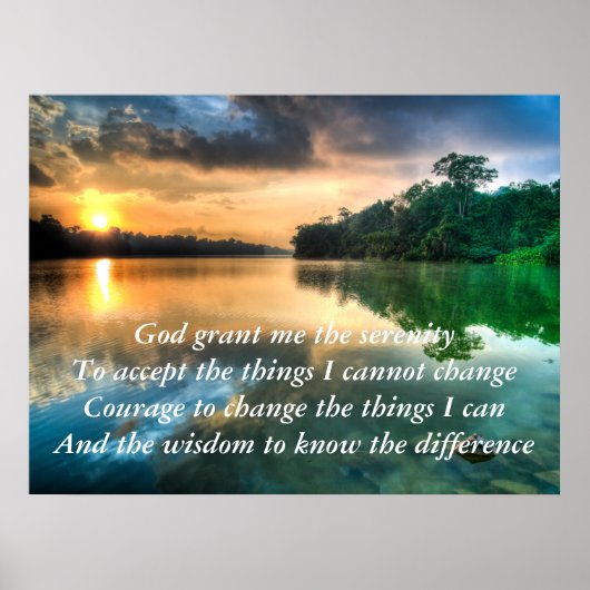 Serenity Prayer Landschaftlich Poster (Vorne)