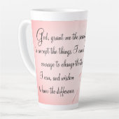 Serenity Prayer Latte Tasse (Linke Ecke)