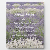 Serenity Prayer Lavender Garden Floral Fotoplatte (Vorderseite)