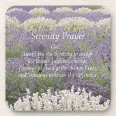 Serenity Prayer Lavender Garden Floral Getränkeuntersetzer (Vorderseite)