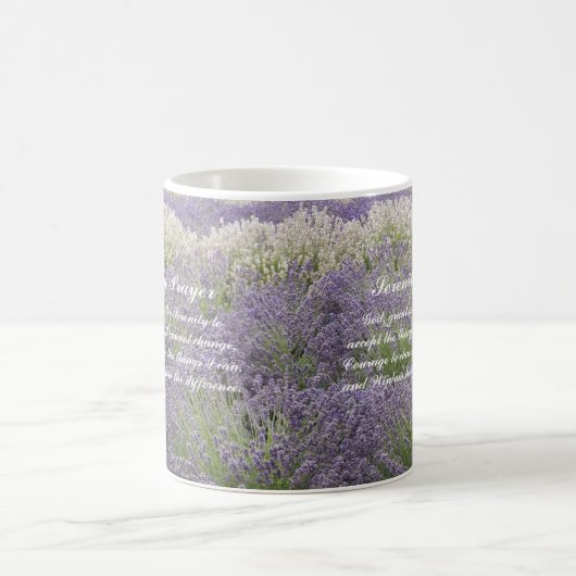 Serenity Prayer Lavender Garden Floral Kaffeetasse (Mittel)