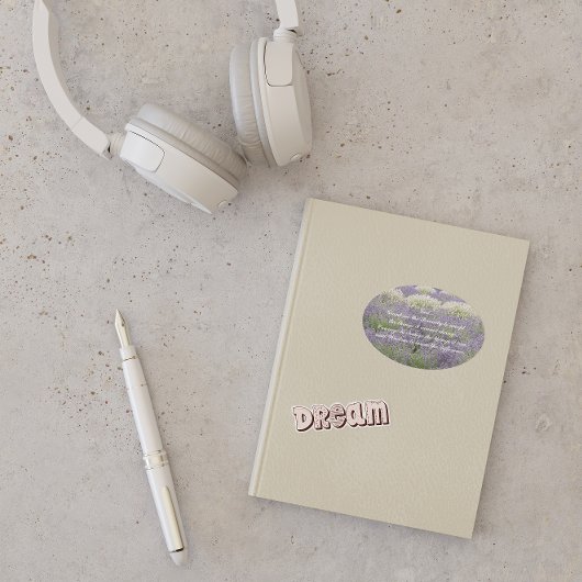 Serenity Prayer Lavender Garden Floral Ovaler Aufkleber