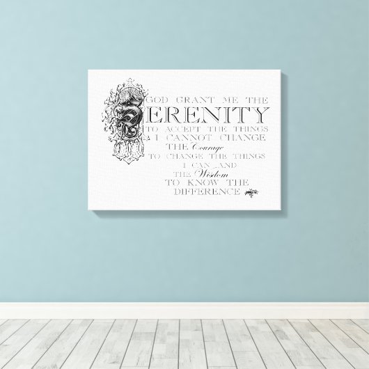 Serenity Prayer Leinwanddruck (Insitu (Holzboden))