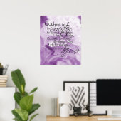 Serenity Prayer Light Lila Peony Poster (Heimbüro)