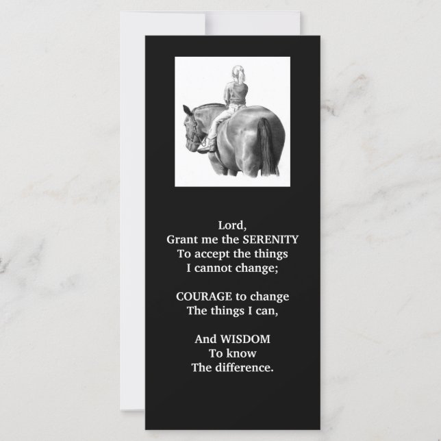 SERENITY PRAYER:MÄDCHEN:PENCIL ART:RACK CARD (Vorderseite)