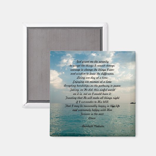 Serenity Prayer Magnet (Vorderseite/Rückseite)