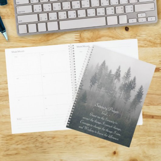 Serenity Prayer Misty Forest Foto Planer