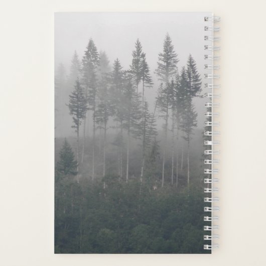 Serenity Prayer Misty Forest Notizblock (Rückseite)