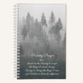 Serenity Prayer Misty Forest Notizblock (Vorderseite)