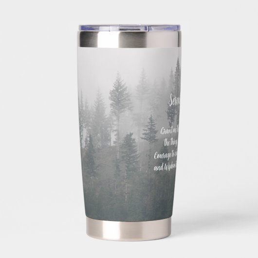 Serenity Prayer Misty Forest Thermobecher (Vorderseite)