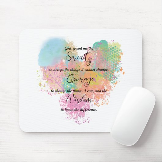 Serenity Prayer Mousepad (Mit Mouse)