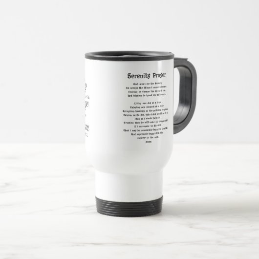 Serenity Prayer Mug Reisebecher (VorderseiteRechts)