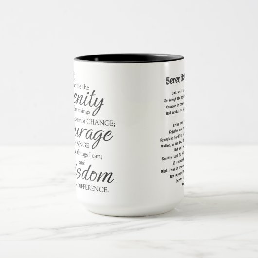 Serenity Prayer Mug Tasse (Zentrum)