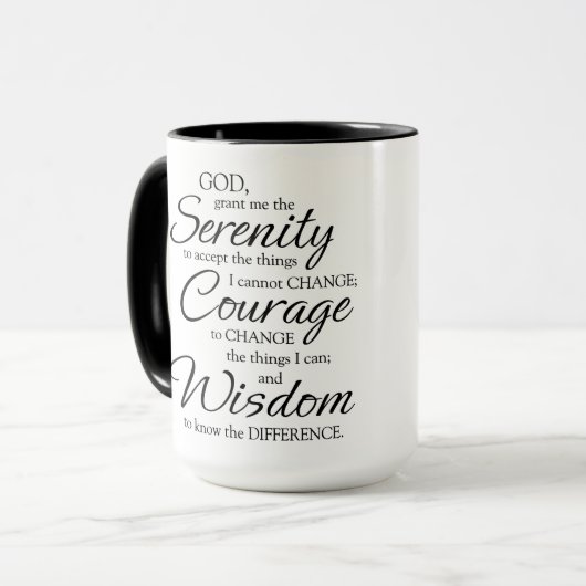 Serenity Prayer Mug Tasse (Vorderseite Links)