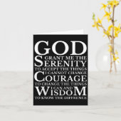 Serenity Prayer Na Aa Sober Recovery Karte (Gelbe Blume)