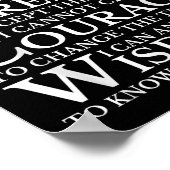 Serenity Prayer Na Aa Sober Recovery  Poster (Ecke)