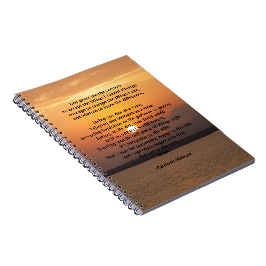 Serenity Prayer Notizblock (Rechte Seite)