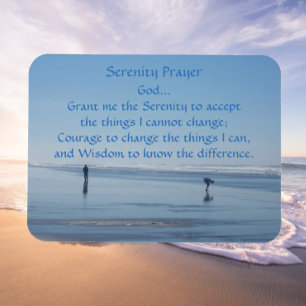 Serenity Prayer Ocean Beach Foto Magnet