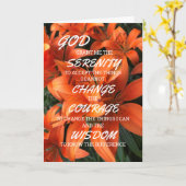 Serenity Prayer Orange Foto Karte (Gelbe Blume)