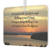 Serenity Prayer Orange Seascape Sunset Autolufterfrischer (Links)