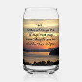 Serenity Prayer Orange Seascape Sunset Dosenglas (Vorderseite)