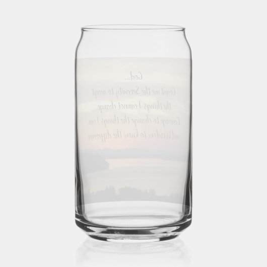 Serenity Prayer Orange Seascape Sunset Dosenglas (Rückseite)