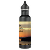 Serenity Prayer Orange Seascape Sunset Edelstahlflasche (Rechts)