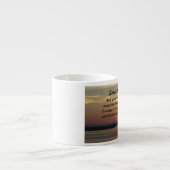 Serenity Prayer Orange Seascape Sunset Espressotasse (Vorderseite)