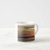 Serenity Prayer Orange Seascape Sunset Espressotasse (Vorderseite Rechts)