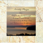 Serenity Prayer Orange Seascape Sunset Fliese<br><div class="desc">Keramik Kachel,  die das Foto eines orangen Sonnenuntergangs mit den inspirierenden Worten des Serenity Gebet zeigt. Wählen Sie Ihre Kachelgröße aus. Ein wunderschönes Geschenk für Familie und Freunde!</div>