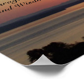 Serenity Prayer Orange Seascape Sunset Foto Poster (Ecke)