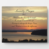 Serenity Prayer Orange Seascape Sunset Fotoplatte (Vorderseite)