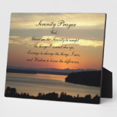 Serenity Prayer Orange Seascape Sunset Fotoplatte (Seite)