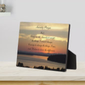 Serenity Prayer Orange Seascape Sunset Fotoplatte